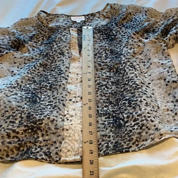 Parker Animal Print Silk Blouse XS - Picture 6 of 8